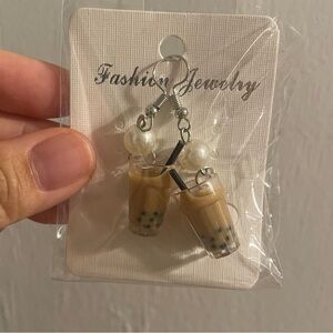 New Bubble Tea Boba Dangle Earrings